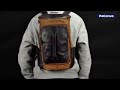 PaCanva Itinerant - Large Travel Canvas Leather Backpack 28L