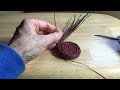 Pine Needle Coiling - adding threads