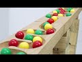 Marble Run Race ☆ HABA Slope, Dump Truck & Concrete Mixer Truck #10