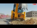 JCB 3DX backhoe loader working excavation a new installation underground electrical cable