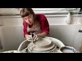 Throwing a straight rimmed plate on the pottery wheel | MAE CERAMICS