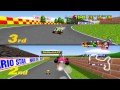 Mario Kart 64 - Flower Cup 2 Players: Bowser & Peach