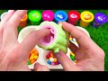 Satisfying Video | 6 Rainbow Glitter Balls & Slime Candy Balls in to Colored Fruit Mold Cutting ASMR