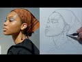 How to draw a portrait using Loomis method
