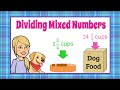 Dividing Mixed Numbers | Grade 6 Math | 6.NS.A.1 💜💙
