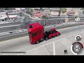 Jumping Cars Out of a Semi to ESCAPE the Police in BeamNG Drive Mods!