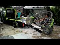 mitsubishi jetstar towing homemade//towing mini jeep DIY//