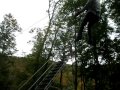 Hunter Mountain zipline tour - a couple of yoyos.AVI