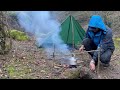 Excruciating and severe winter cold | SOLO CAMP and shelter from freezing | ASMR