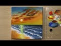 Sunset on Beach | Acrylic Painting for Beginners | Step by step Tutorial