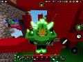 Roblox-bedwars emerald armor and emerald sowrd in bedwars