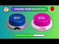 Choose One Button 🔴🔵 Girl And Boy Edition 😱 Emoji Quiz Challenge