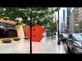 Walking In The Rain Billionaires Row NYC - Manhattan 4k Rainstorm Video