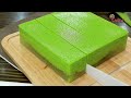 班兰椰奶燕菜果冻食谱|Pandan Coconut Milk Agar Agar Jelly Recipe|一层变两层神奇果冻|1 become 2 layers Magic Jelly