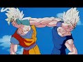 Goku vs Majin Vegeta pelea completa en español
