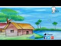 How to draw a scenery/ landscape with water color for beginners