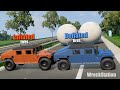 Inflated Tires vs Deflated Tires Car - Beamng drive