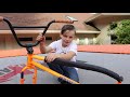 Trampoline BMX Tricks!! **NEW TRAMP BIKE!**