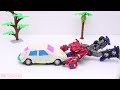 Full Transformers Lego Adventure & Police! Optimus Prime Movie Animation Robot Truck!