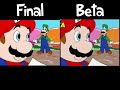 Hotel Mario Intro Beta vs Final Comparison