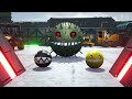 Robot Piranha & Spiky Monster VS Robot Pacman & Chain Chomp with Cartoon Cat