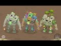 Gold Island - All Monster Sounds and Animations (My Singing Monsters) 4k