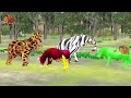 Zombie Bulls Versus Woolly Cheetah Elephant Save Cow Cartoon and Buffalos Animal Fight AnimalMammoth