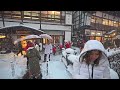 4K・ Heavy Snow in Ginzan Onsen, Japan