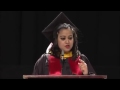 Commencement speech by Indian student speaker Neha @Smith School of Business 2015