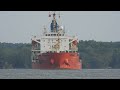 Massive Container Ship 'History Elizabeth' Navigates Through Narrow River Bends