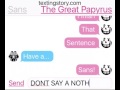 If sans texted papyrus 2