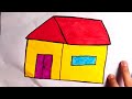 How To House 🏠 Drawing Colour Simple | House Drawing Easy Drawing & Coloring