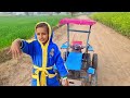 Wow Ghost dance with mini tractor // Mini Mahindra tractor with ghost dance