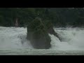 Immense amount of water flowing over Rhine Falls (HDR)