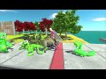 Saitama Of Evolution VS Green Team - Animal Revolt Battle Simulator