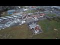 Kentucky tornado damage drone video aerial footage