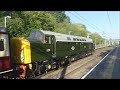 34046 Braunton and D213 Andania passing Hartford station in Cheshire 31st august 2024