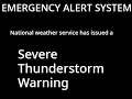 EAS Mock. Severe Thunderstorm emergency for Tulsa Oklahoma 100 MPH wind gusts and 4 inch hail