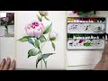 Watercolor Painting / Pink Peonies/Tutorial / Step by Step