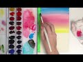 Beginner Watercolour Techniques Part 1 - Gradients, Backgrounds & The Wet On Wet Technique