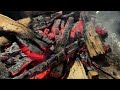 Takibi 焚き火 - A campfire in a fire pit