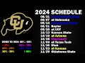 Colorado Football 2024 Schedule Preview & Record Projection