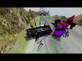 ALL MONSTERS Big & Small Cars vs Downhill Madness with CAR EATER & BUS EATER – BeamNG.Drive