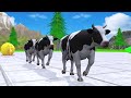 Paint & Animals Duck,Gorilla,Lion,Elephant,Cow,Sheep Fountain Crossing Transformation Animal Cartoon