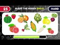 Guess by ILLUSION 🍑🍒🍓 Fruits and Vegetables Challenge # 2 | One Button Quiz