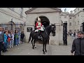 King's Guard on high alert as he sees a man and ejected at Horse Guards!