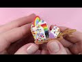 Miniature rainbow cake on a stand🌈Polymer clay