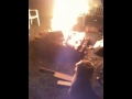 Burning of a dresser