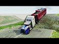 BeamNG Drive - Cars vs The Cliff Stairs Test Area #24