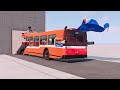 Beamng Drive | BUS (full) Dummy VS Sharp Edge Wall 1000 km\h | #cars crash test | car torture